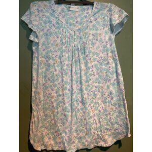 Miss Elaine Petites PM Floral Sleep Slip Dress Womens Small Cottagecore Romantic